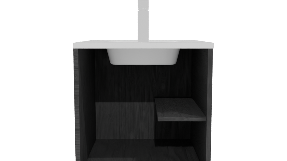 Modern Wooden Sink Cabinet 3D - Professional 3D Model Render 5