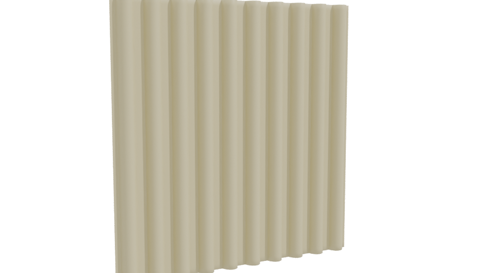 Stylized Corrugated Wall Panel 3D - Professional 3D Model Render 10