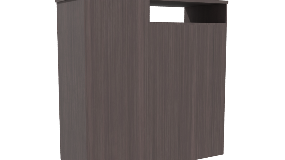 Modern Wooden Storage Cabinet 3D - Professional 3D Model Render 4