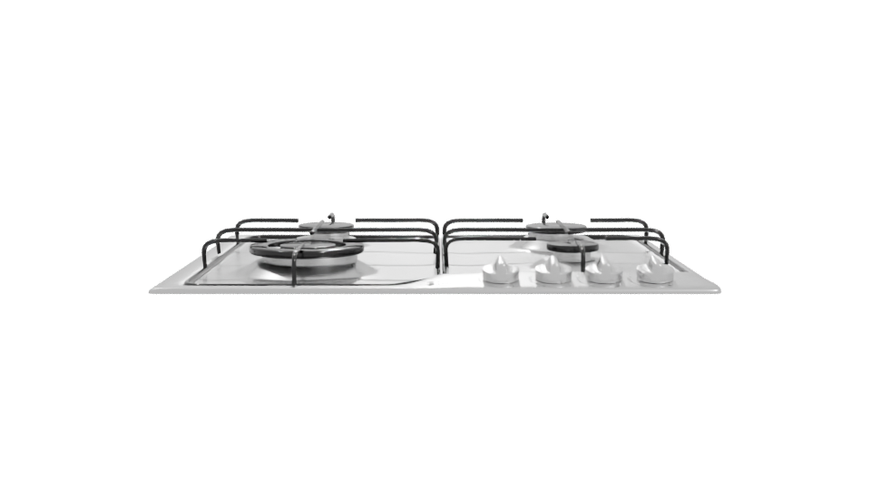 Sleek Gas Cooktop Model 3D - Professional 3D Model Render 11