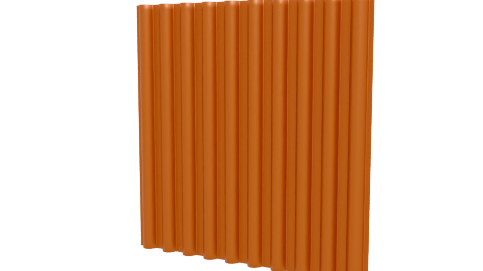 Textured Orange Metal Sheets 3D - Professional 3D Model Render 12