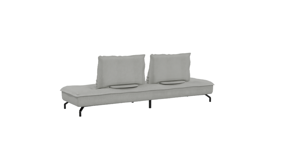 Beige Upholstered Sofa Bed 3D - Professional 3D Model Render 4