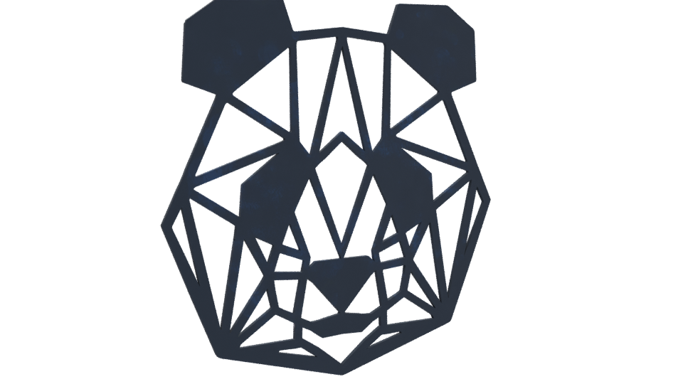 Stylized Panda Head 3D Model - Professional 3D Model Render 10