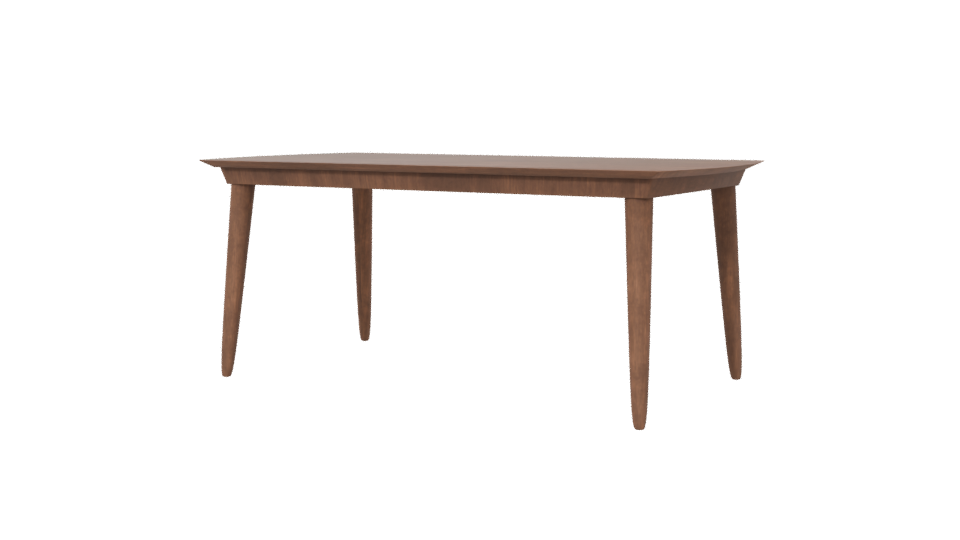 Contemporary Wooden Dining Table 3D - Professional 3D Model Render 6