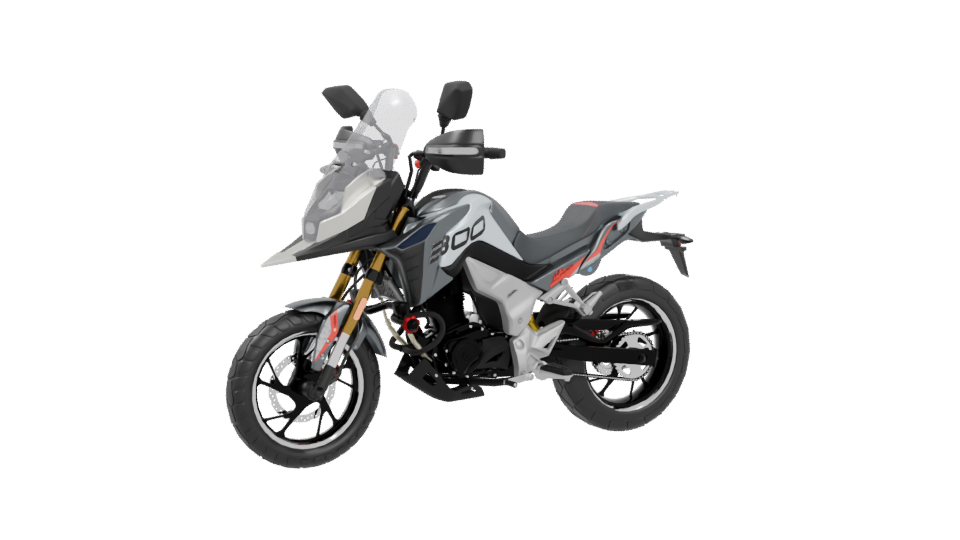 Sporty Adventure Motorcycle 3D - Professional 3D Model Render 4