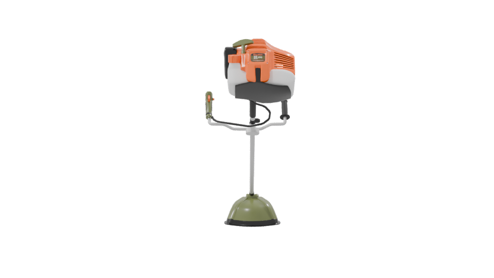 43cc 1.7HP Gas Brush Cutter 3D - Professional 3D Model Render 8