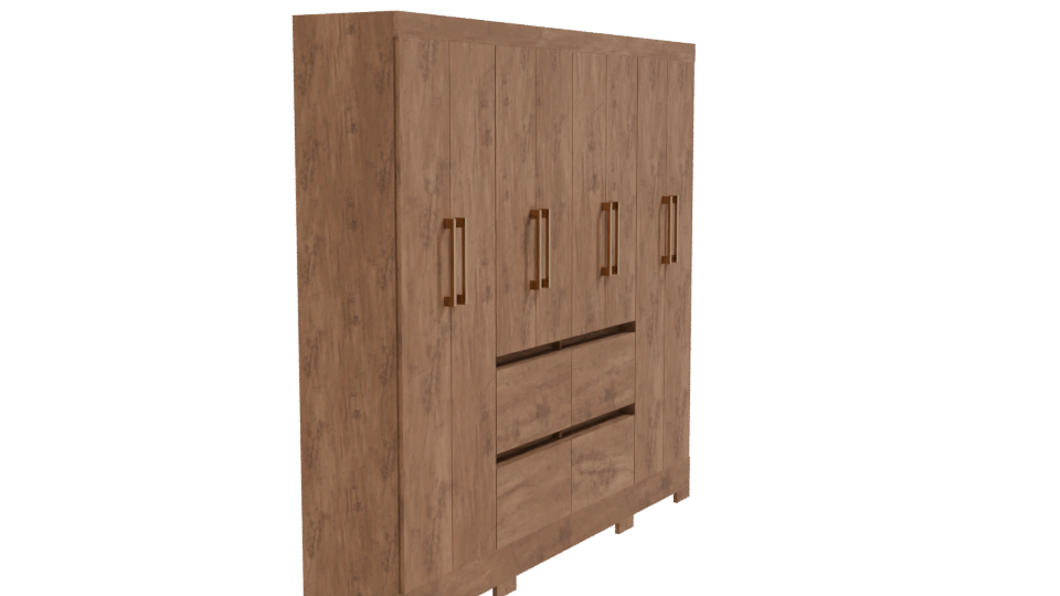 Contemporary Wooden Cabinet Model - Professional 3D Model Render 9