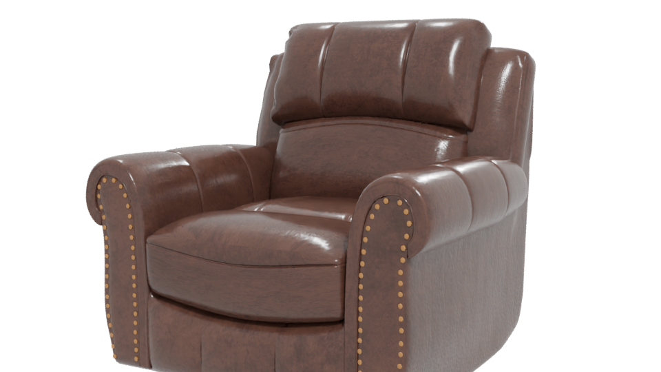 Classic Leather Armchair 3D Model - Professional 3D Model Render 12