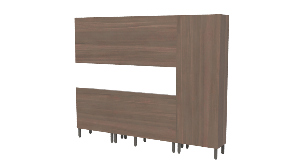 Contemporary Wooden Cabinet Model - Professional 3D Model Render 6