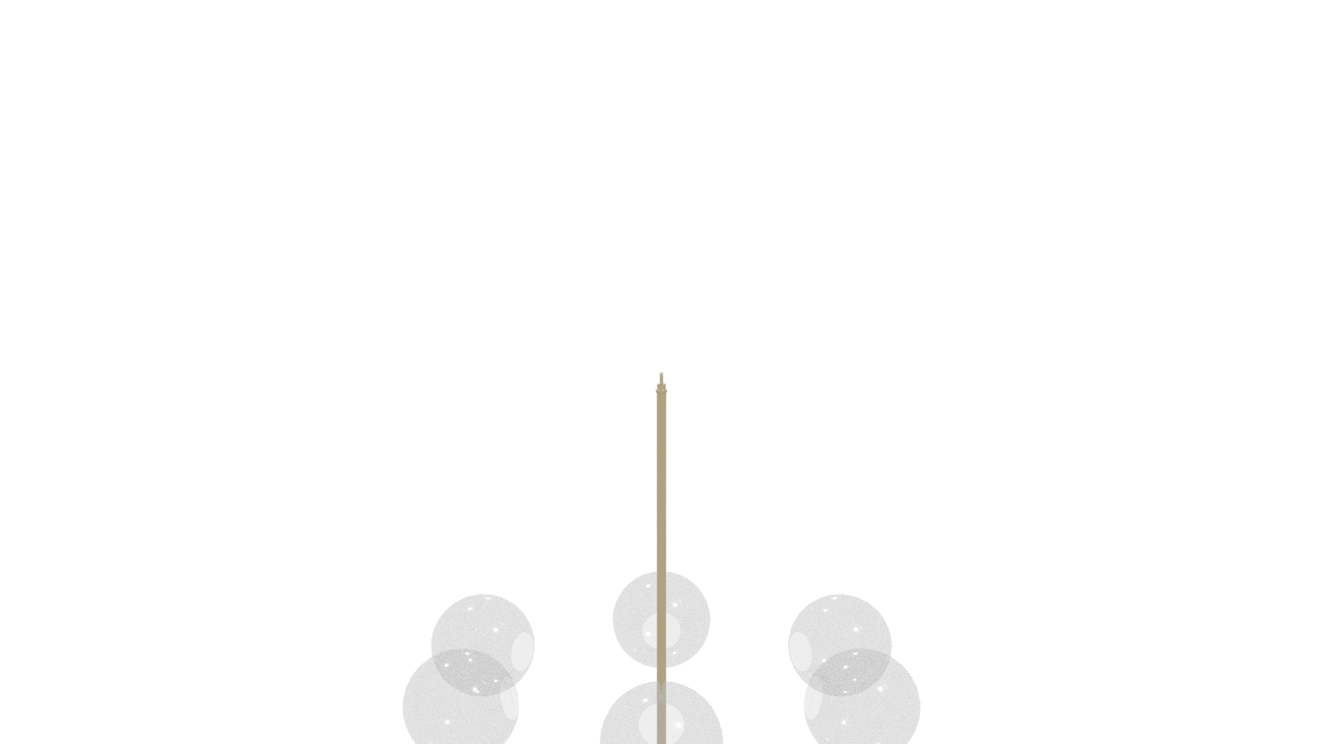 Elegant Modern Multi-Bulb Chandelier 3D Model - Professional 3D Model Render 11