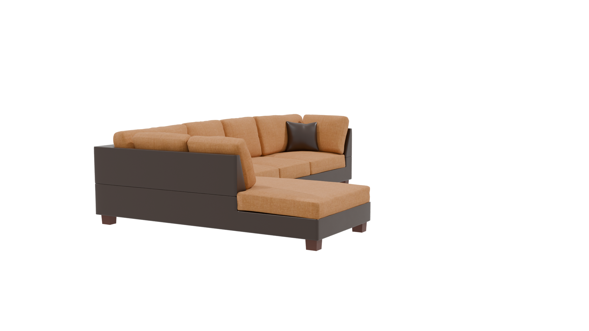 Modern L-Shaped Sofa 3D Model - Professional 3D Model Render 9