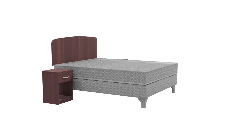 Stylish Bedroom Bed 3D Model - Professional 3D Model Render 9