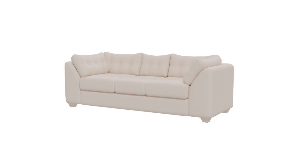Elegant Modern Fabric Sofa 3D Model - Professional 3D Model Render 12