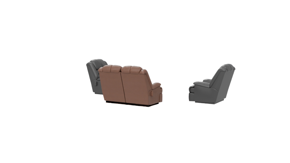 Contemporary Reclining Sofa Set 3D Model - Professional 3D Model Render 6