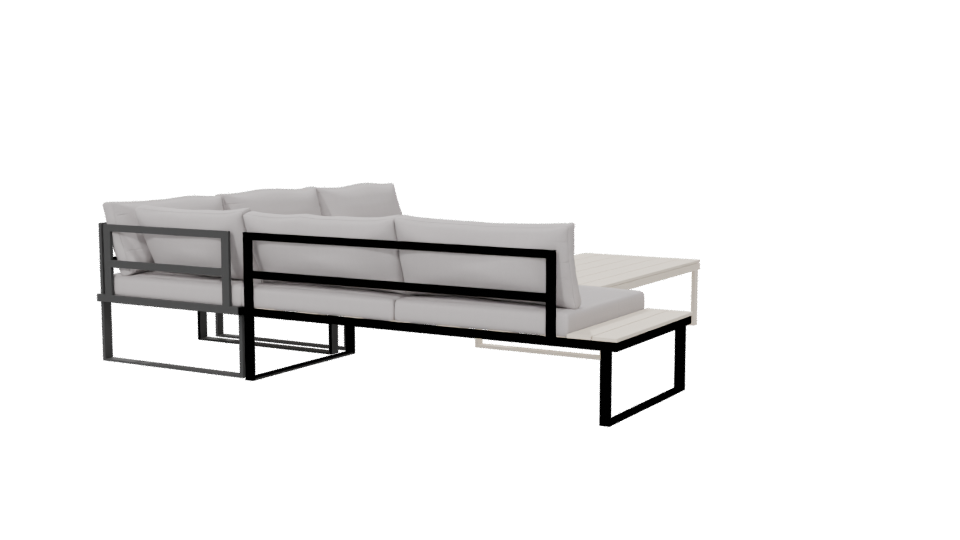 Contemporary Outdoor Seating Set 3D - Professional 3D Model Render 6