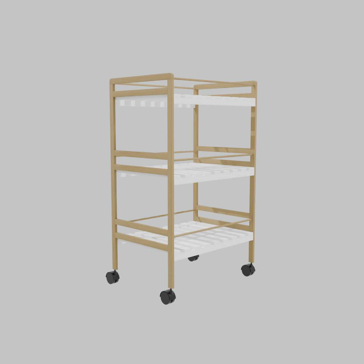 Carrito De Bamboo 3 Repisas