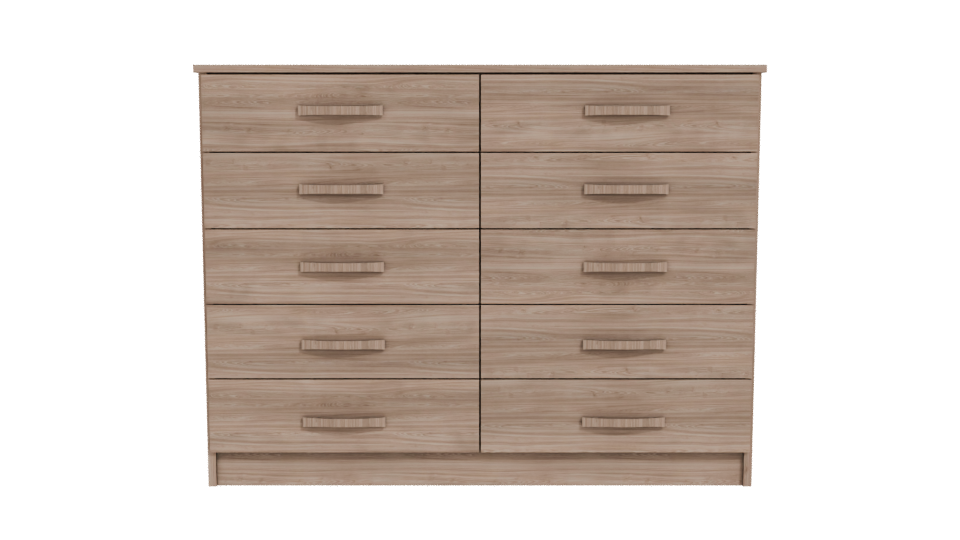 Contemporary Wooden Dresser Model - Professional 3D Model Render 11