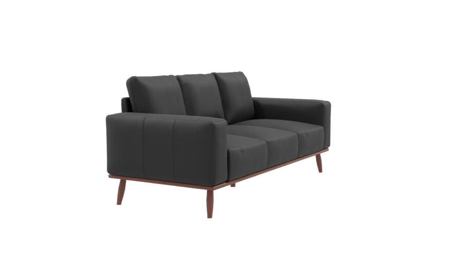 Stylish Black Sofa 3D Model - Professional 3D Model Render 9