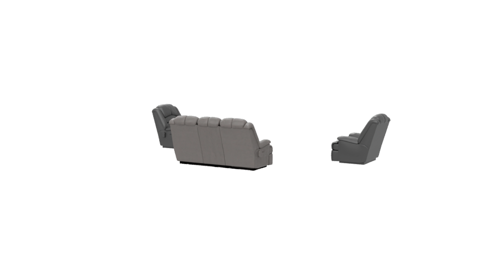 Contemporary Reclining Sofa Set - Professional 3D Model Render 6