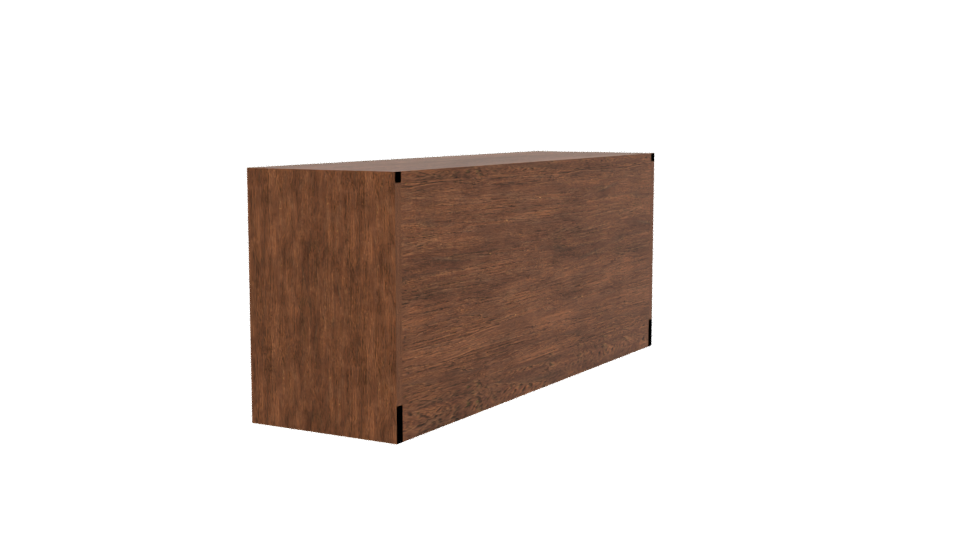 Stylish Wooden Media Console 3D - Professional 3D Model Render 3