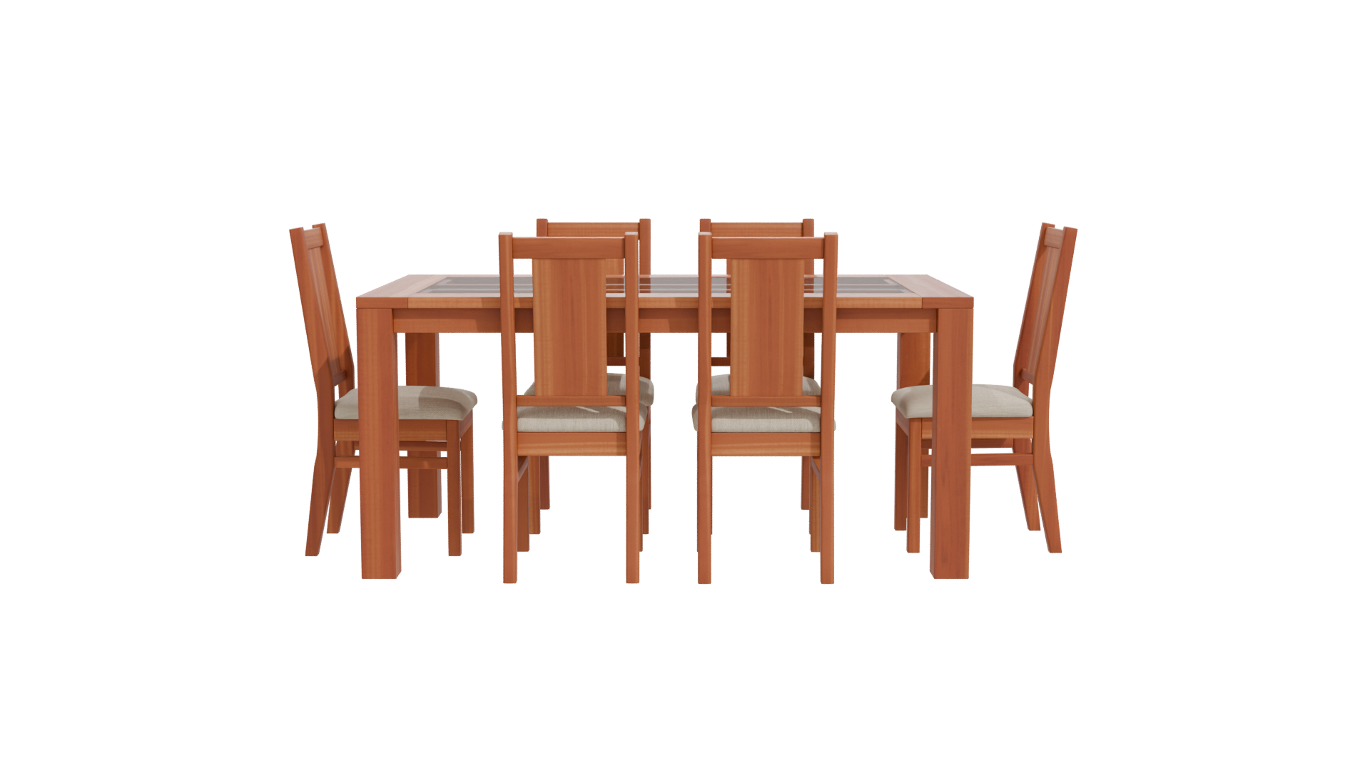 Elegant Wooden Dining Set 3D - Professional 3D Model Render 20