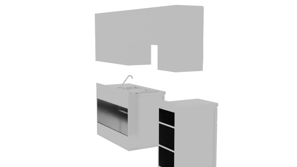 Stylish Kitchen Cabinet Set 3D - Professional 3D Model Render 7