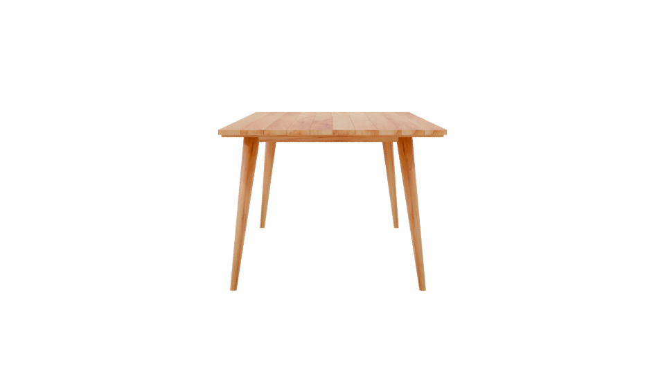 Stylish Wooden Dining Table Model - Professional 3D Model Render 8