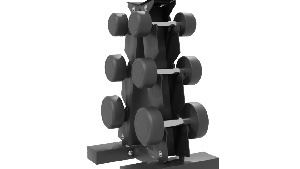 Stylish Weight Rack Model 3D - Professional 3D Model Render 7