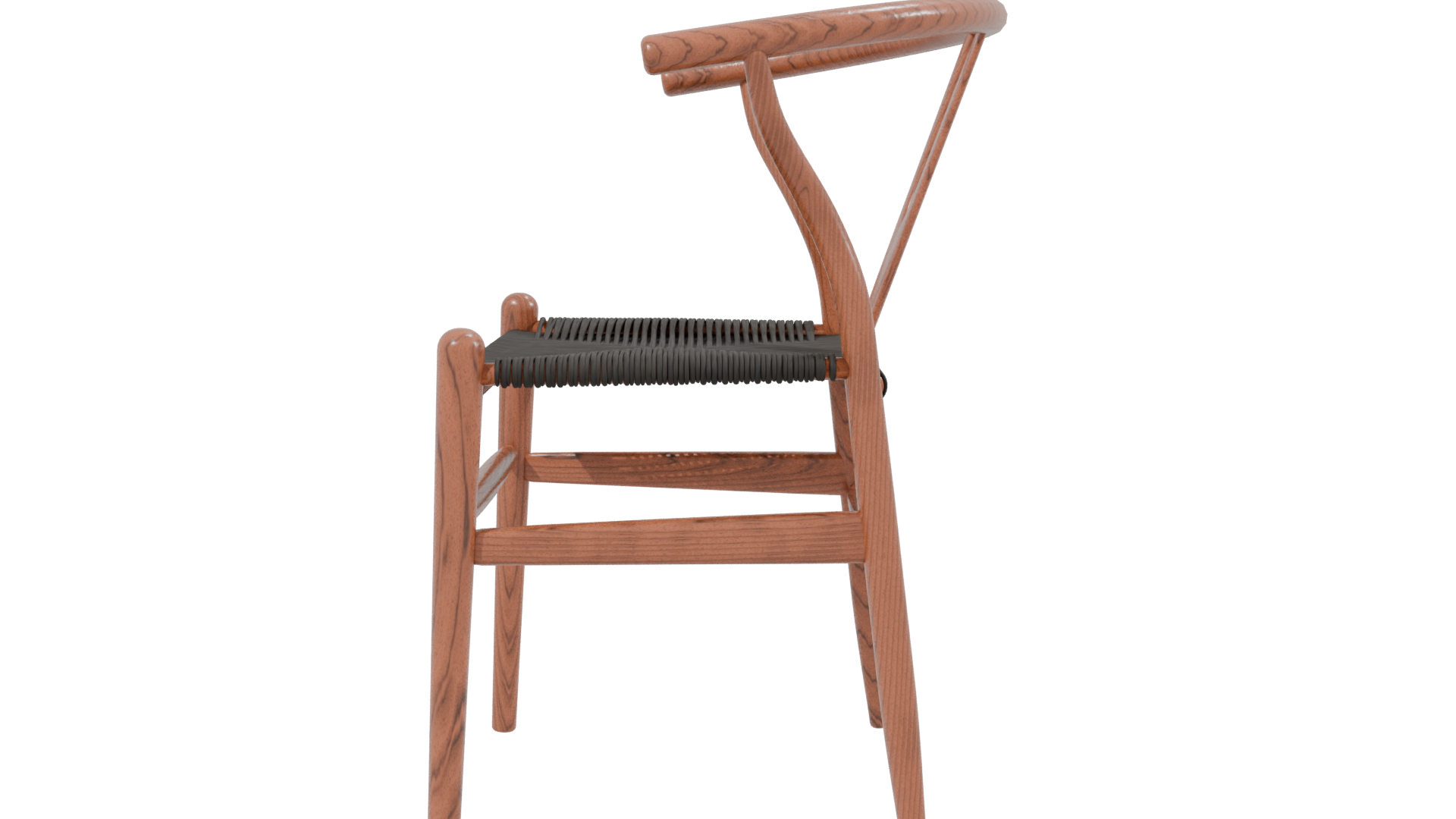 Stylish Wooden Dining Chair 3D Model - Professional 3D Model Render 2