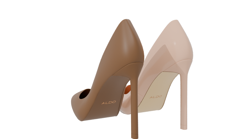 Elegant High Heeled Shoes 3D - Professional 3D Model Render 7