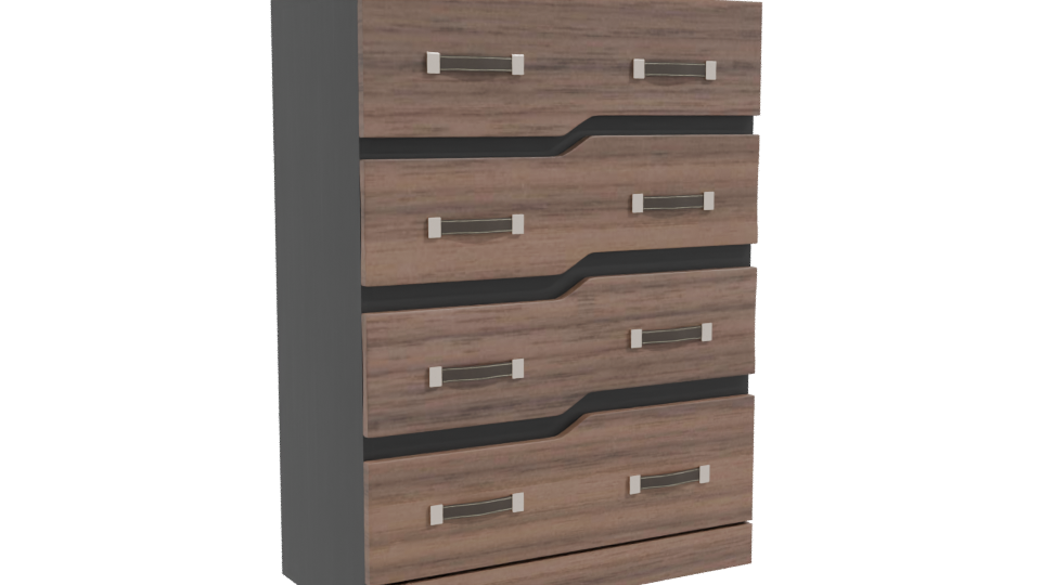 Stylish Wooden Drawer Unit 3D - Professional 3D Model Render 10