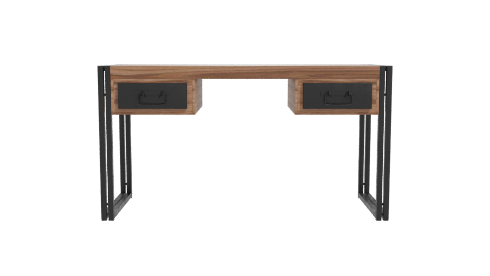 Contemporary Wooden Office Desk 3D - Professional 3D Model Render 11