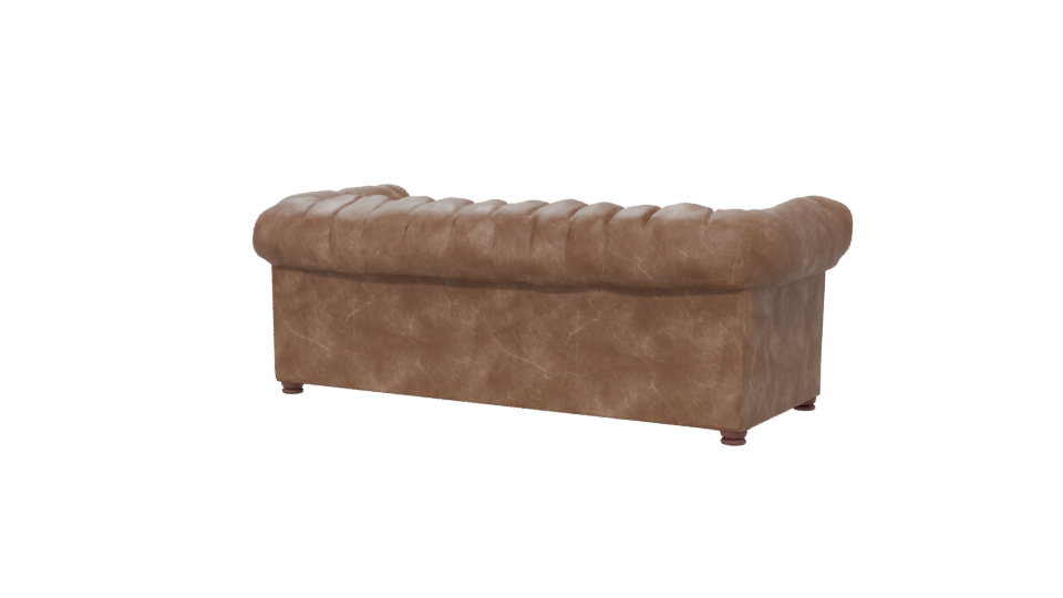 Luxurious Vintage Leather Chesterfield Sofa 3D Model - Professional 3D Model Render 6
