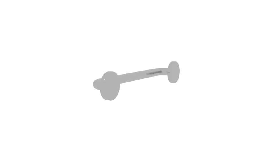 Stylish Metal Grab Bar 3D - Professional 3D Model Render 3