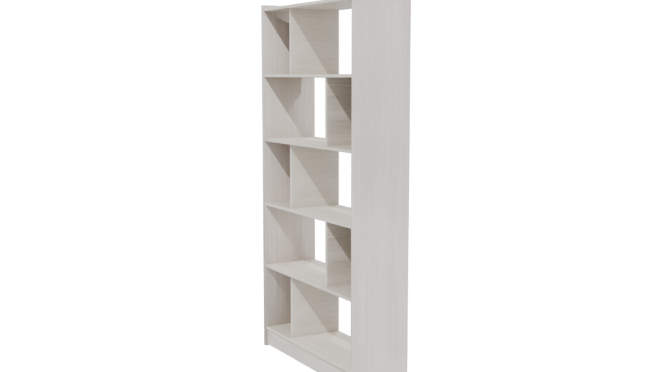 Stylish Modern Bookshelf 3D - Professional 3D Model Render 13