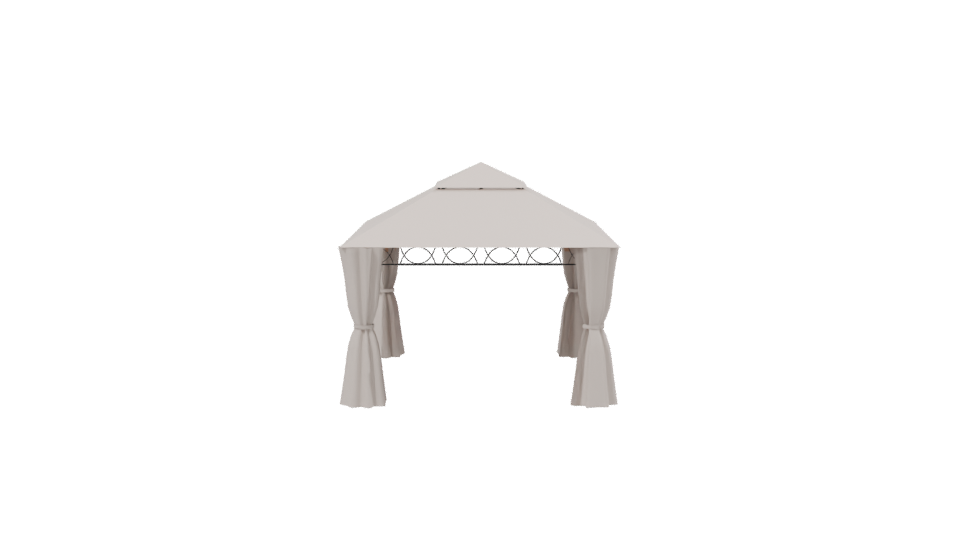 Stylish Outdoor Gazebo Model 3D - Professional 3D Model Render 2