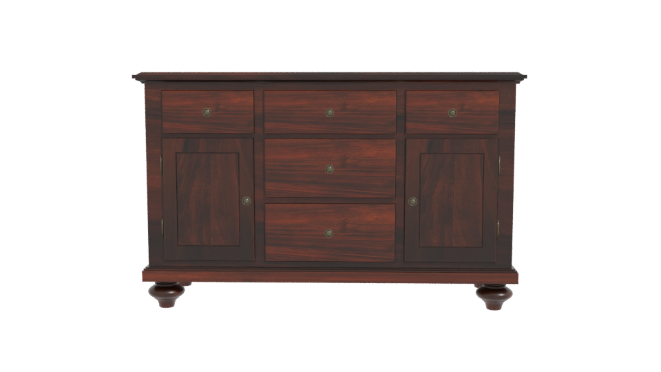 Elegant Wooden Sideboard Model - Professional 3D Model Render 11