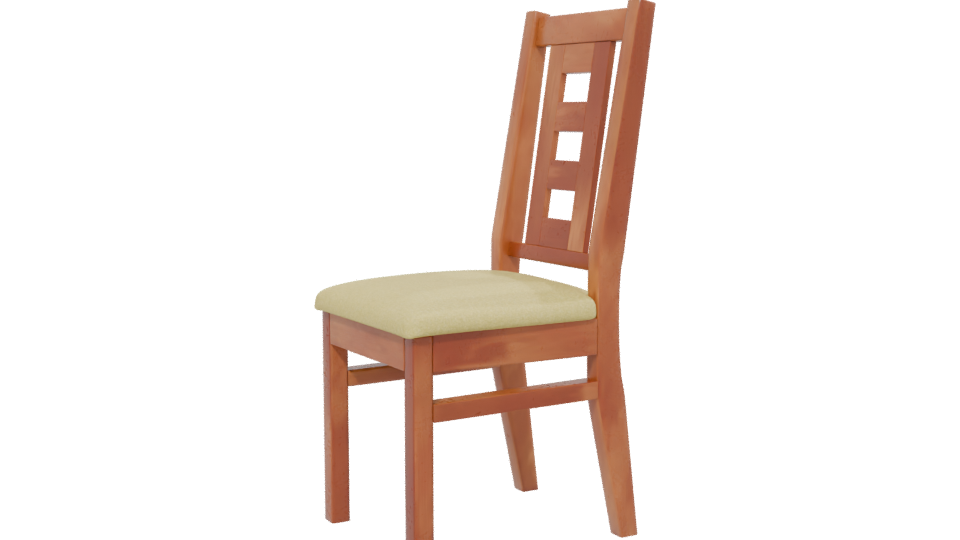 Modern Wooden Chair 3D Model - Professional 3D Model Render 13