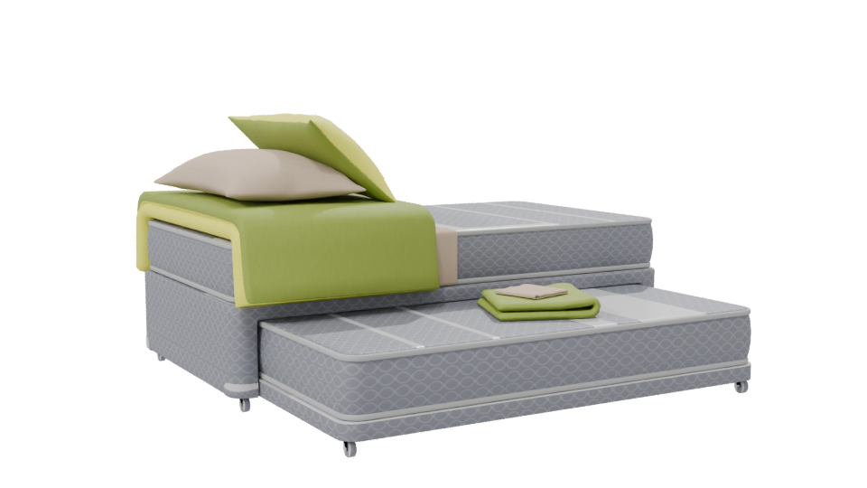 Stylish Double Bed Model - Professional 3D Model Render 7