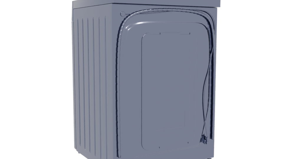 Modern Front-Loading Washing Machine 3D - Professional 3D Model Render 4