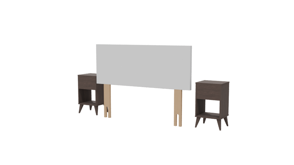 Stylish Modern Bedroom Furniture Set 3D Model - Professional 3D Model Render 6