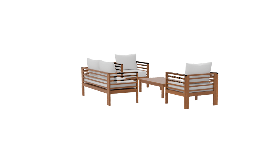 Stylish Outdoor Furniture Set 3D - Professional 3D Model Render 7