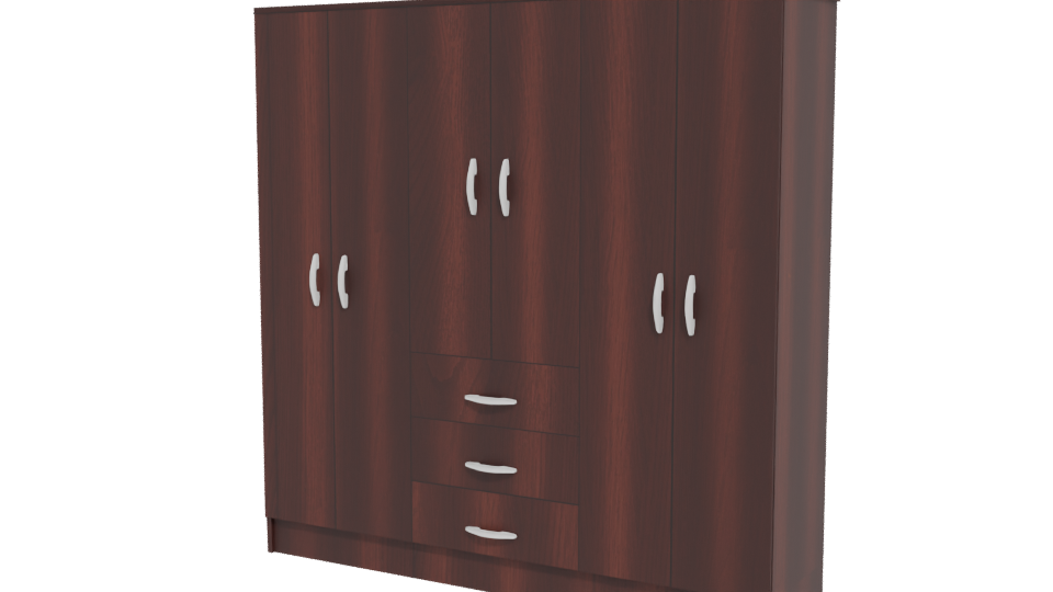 Elegant Wooden Storage Cabinet 3D - Professional 3D Model Render 12