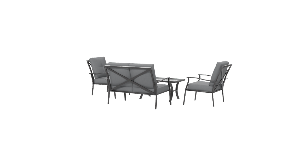 Stylish Outdoor Patio Furniture Set 3D Model - Professional 3D Model Render 6