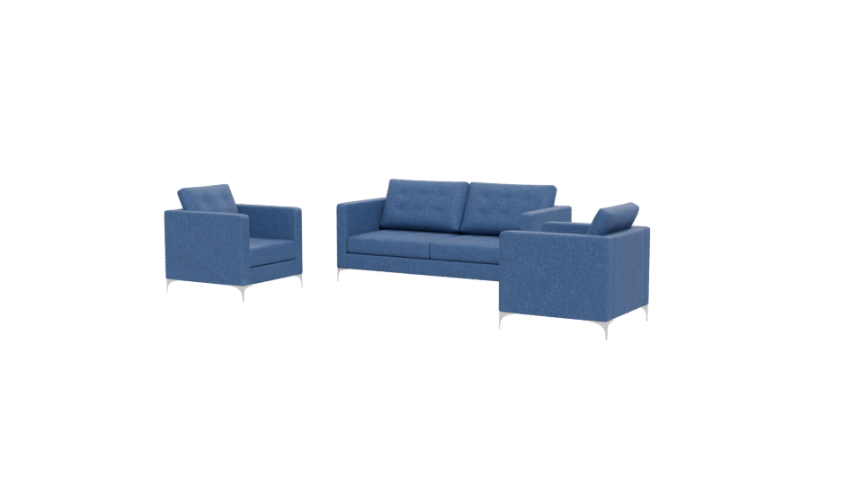 Stylish Sofa Set 3D Model - Professional 3D Model Render 12