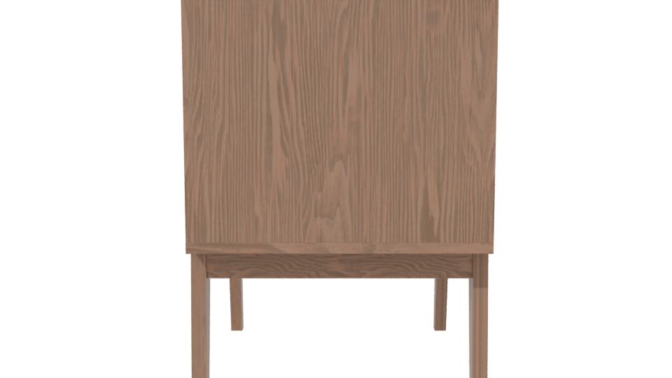 Stylish Wooden Nightstand Model 3D - Professional 3D Model Render 2