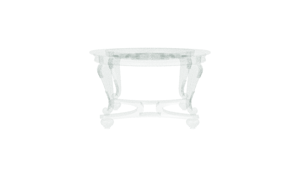 Elegant Vintage Coffee Table 3D Model - Professional 3D Model Render 2