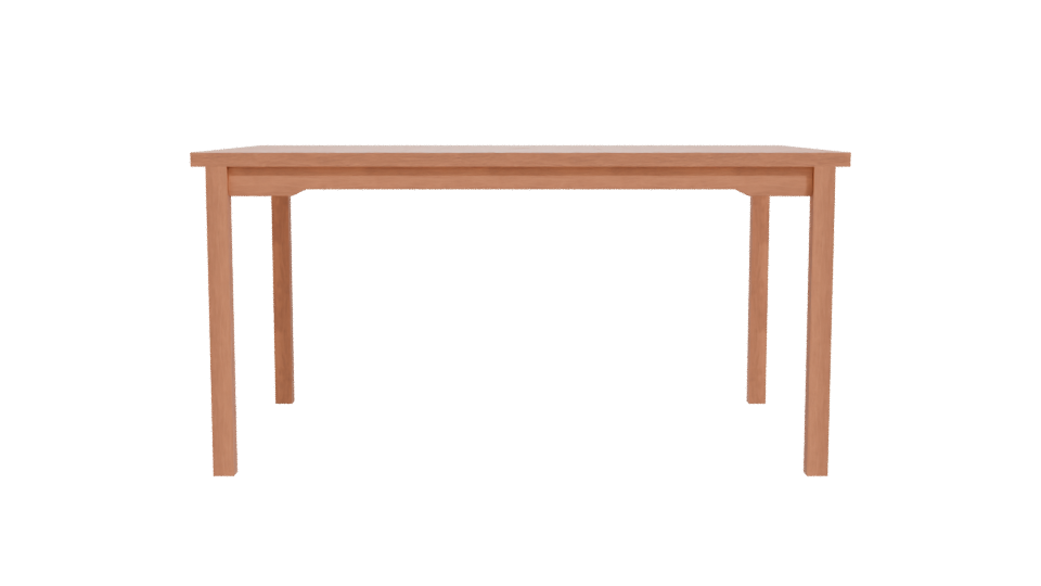 Elegant Wooden Dining Table 3D - Professional 3D Model Render 11