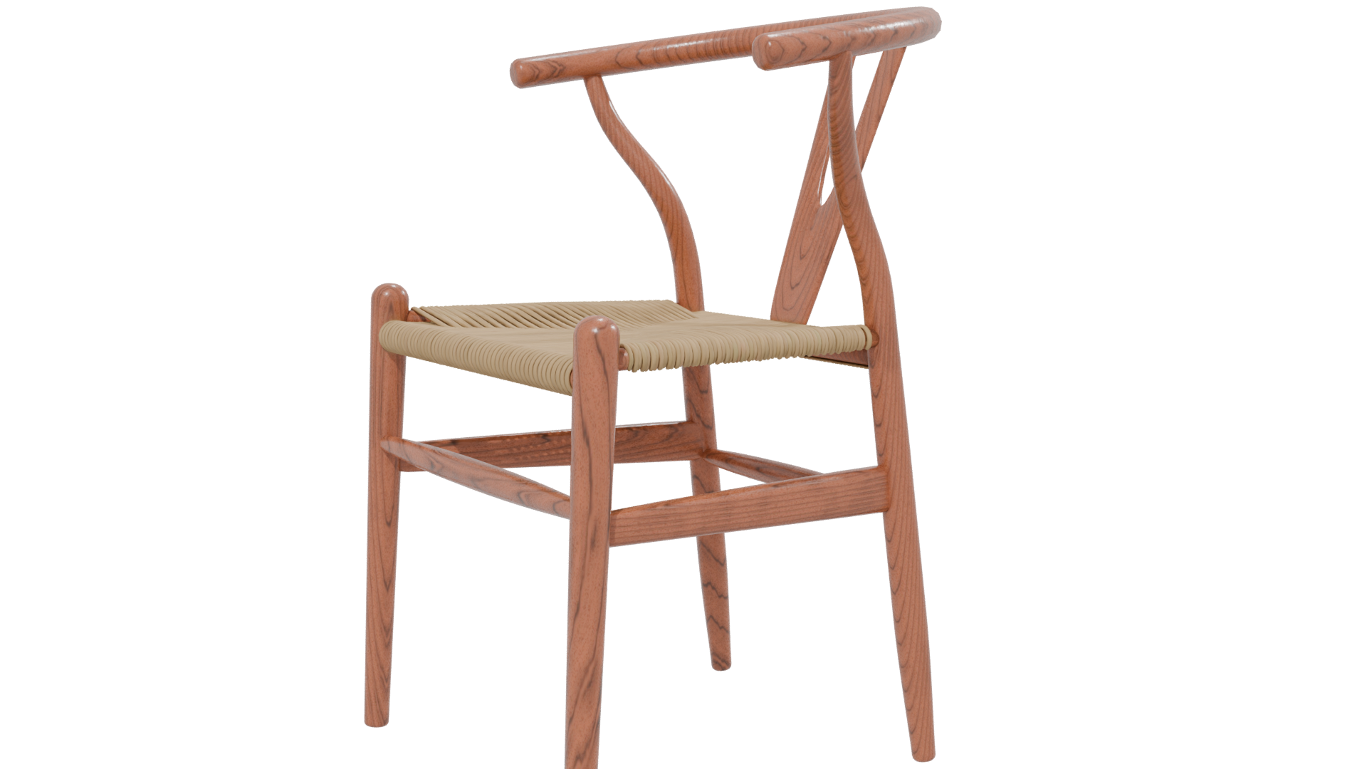 Classic Wooden Wishbone Chair 3D - Professional 3D Model Render 13