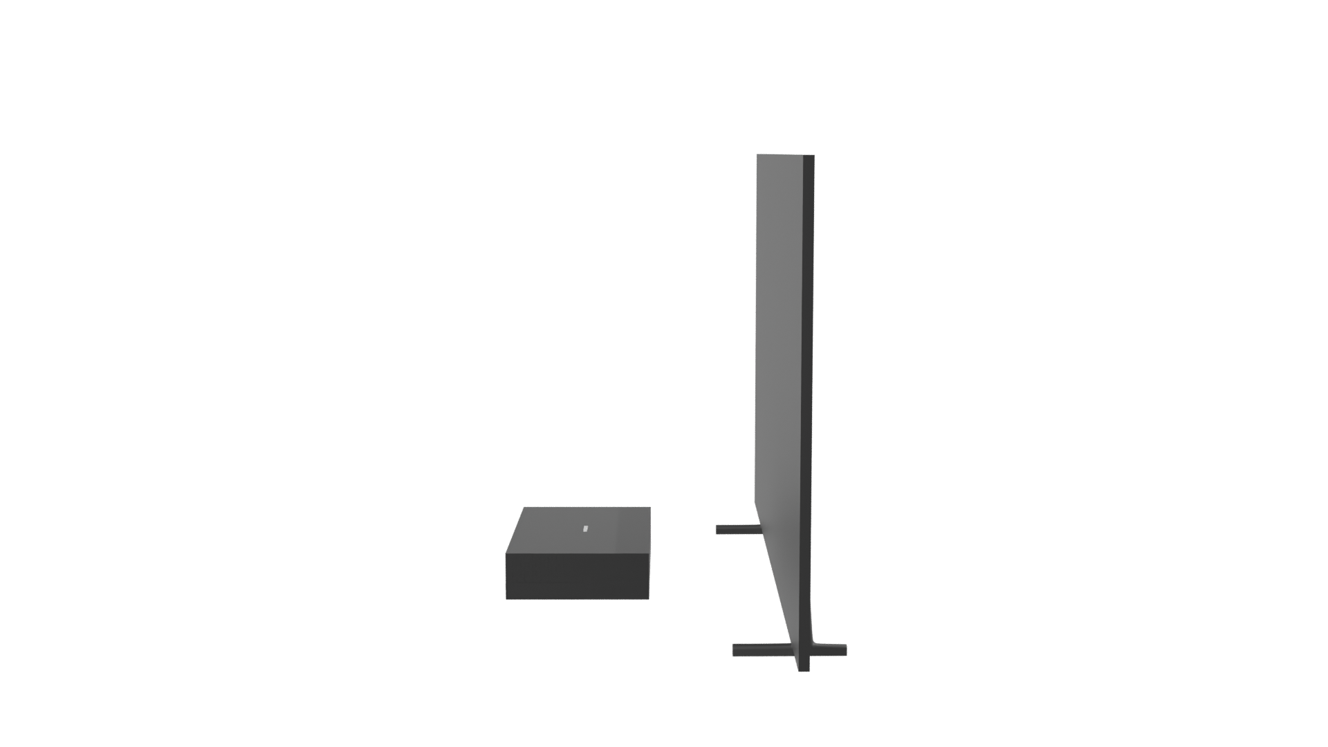 Sleek LED TV and Media Player - Professional 3D Model Render 2